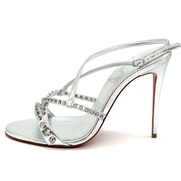 Christian Louboutin TATOOSHKA SPIKES 100 Strappy Sandals Heels Shoes - Picture 5 of 15